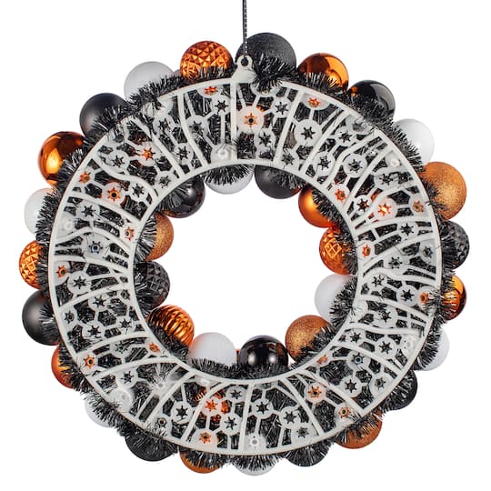 23.5" Ghost & Ball Ornament Wreath by Ashland®
